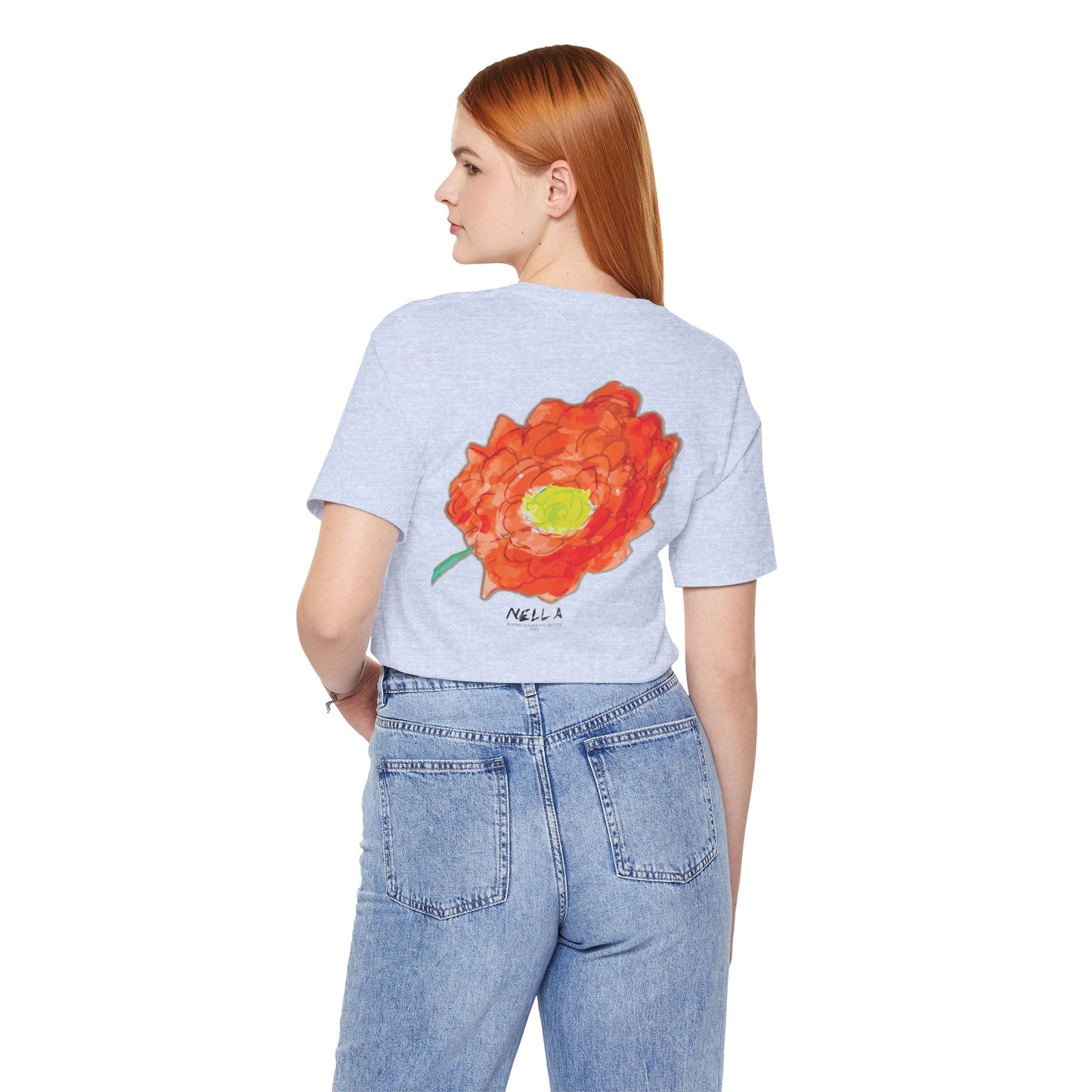 POPPY Unisex Jersey Short Sleeve Tee - Hart Flower print