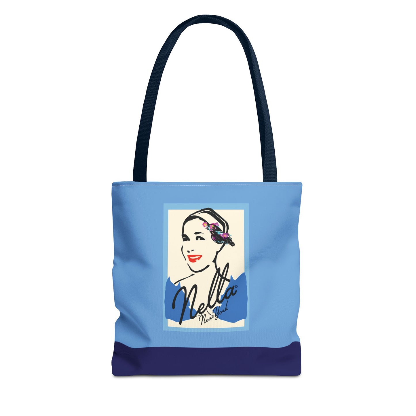 NELLA POSTCARD Retro Tote Bag - Blues