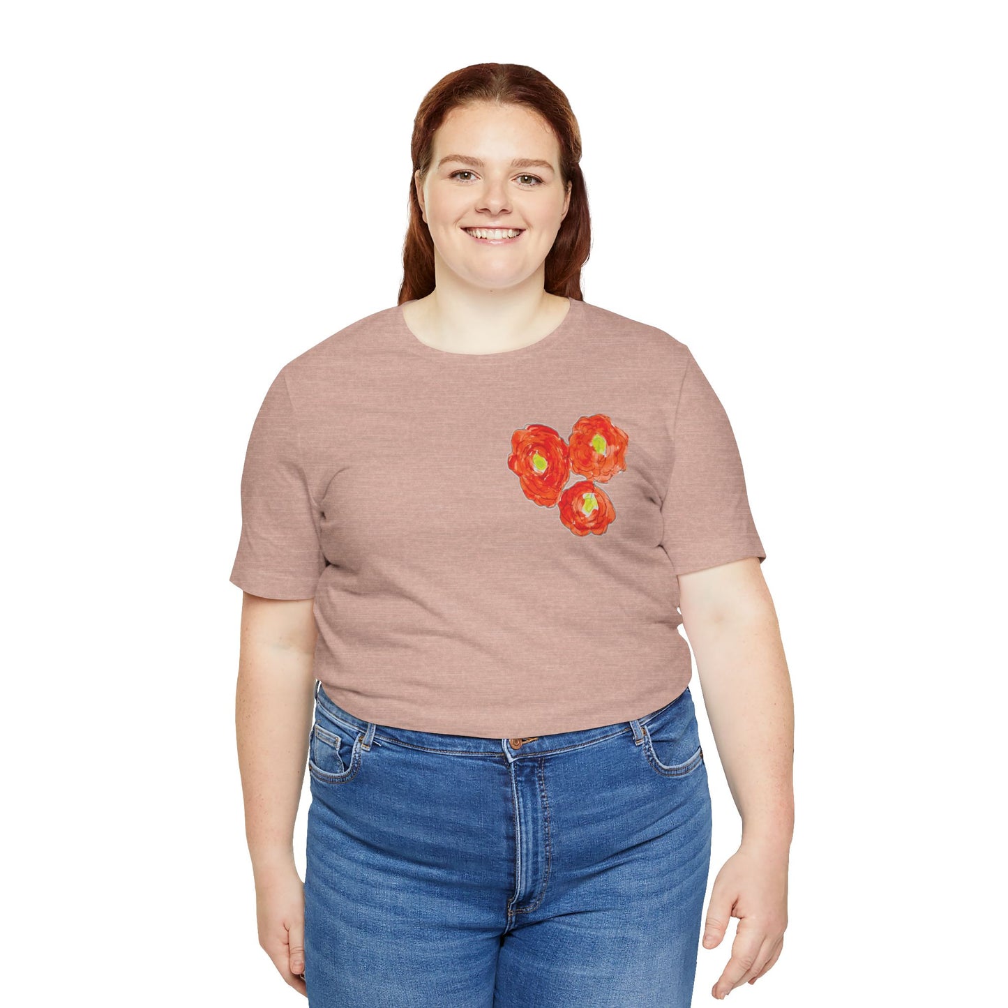 POPPY Unisex Jersey Short Sleeve Tee - Hart Flower print