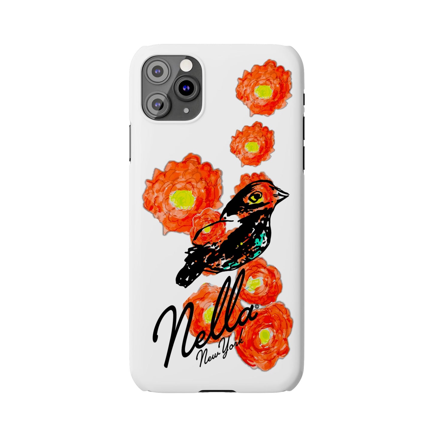 Slim Phone Cases with Floral Bird Design | Cute Phone Cover, Nature Lover Gift, Trendy Accessory for Women, Stylish Mobile Case, Nella [...]