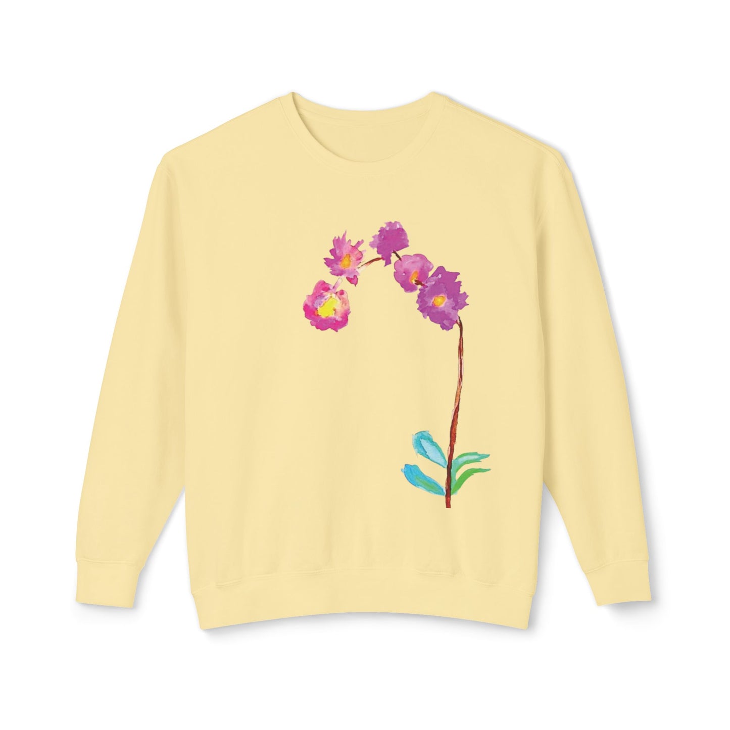 NELLA's ORCHID Art Crewneck Sweatshirt - Bold Statement for Indie Sleaze Style