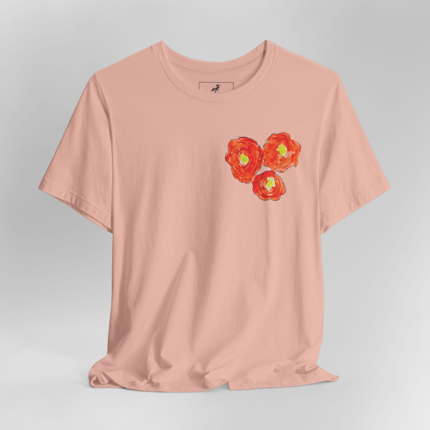 POPPY Unisex Jersey Short Sleeve Tee - Hart Flower print