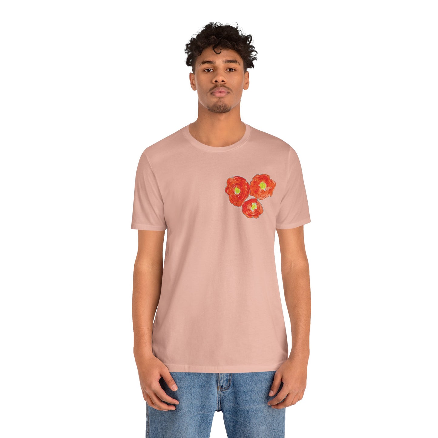 POPPY Unisex Jersey Short Sleeve Tee - Hart Flower print