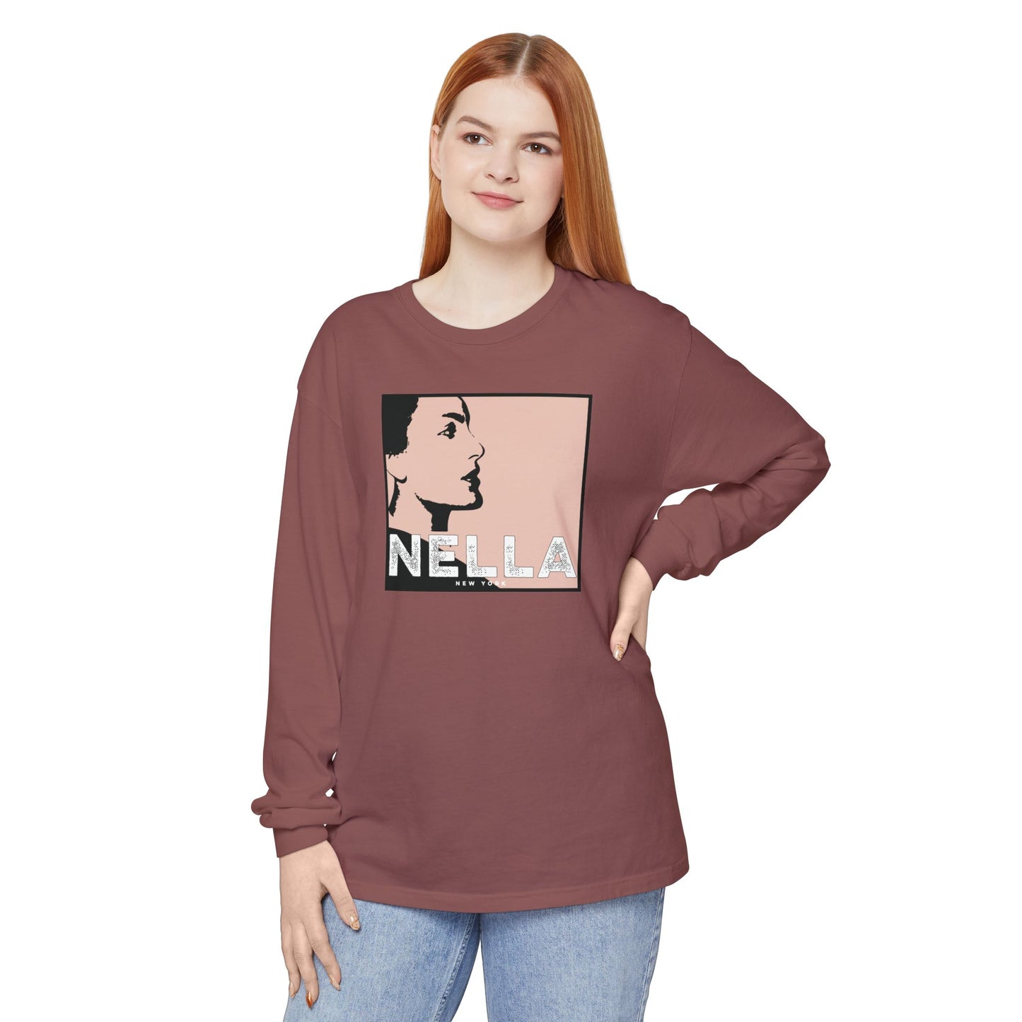 SWEET NELLA  Unisex Garment-dyed Long Sleeve T-Shirt