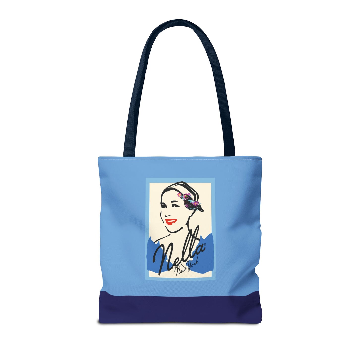NELLA POSTCARD Retro Tote Bag - Blues