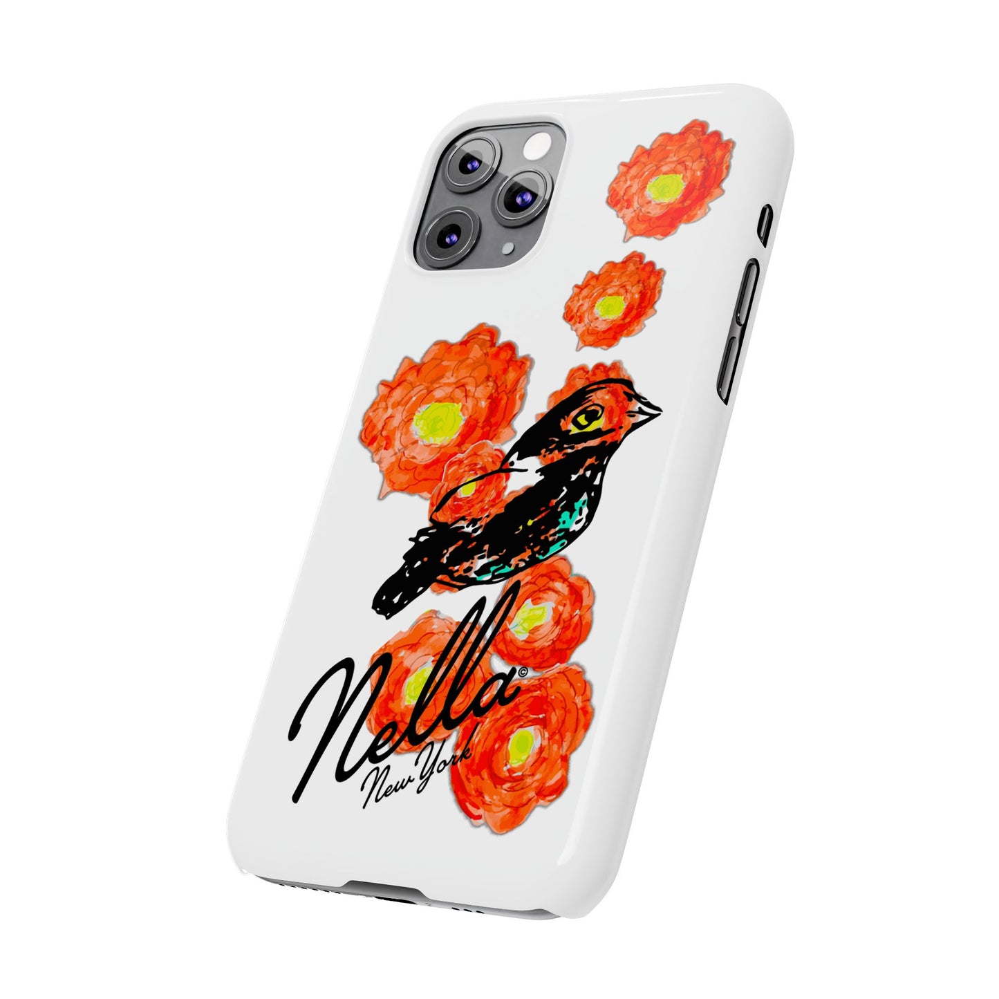 Slim Phone Cases with Floral Bird Design | Cute Phone Cover, Nature Lover Gift, Trendy Accessory for Women, Stylish Mobile Case, Nella [...]