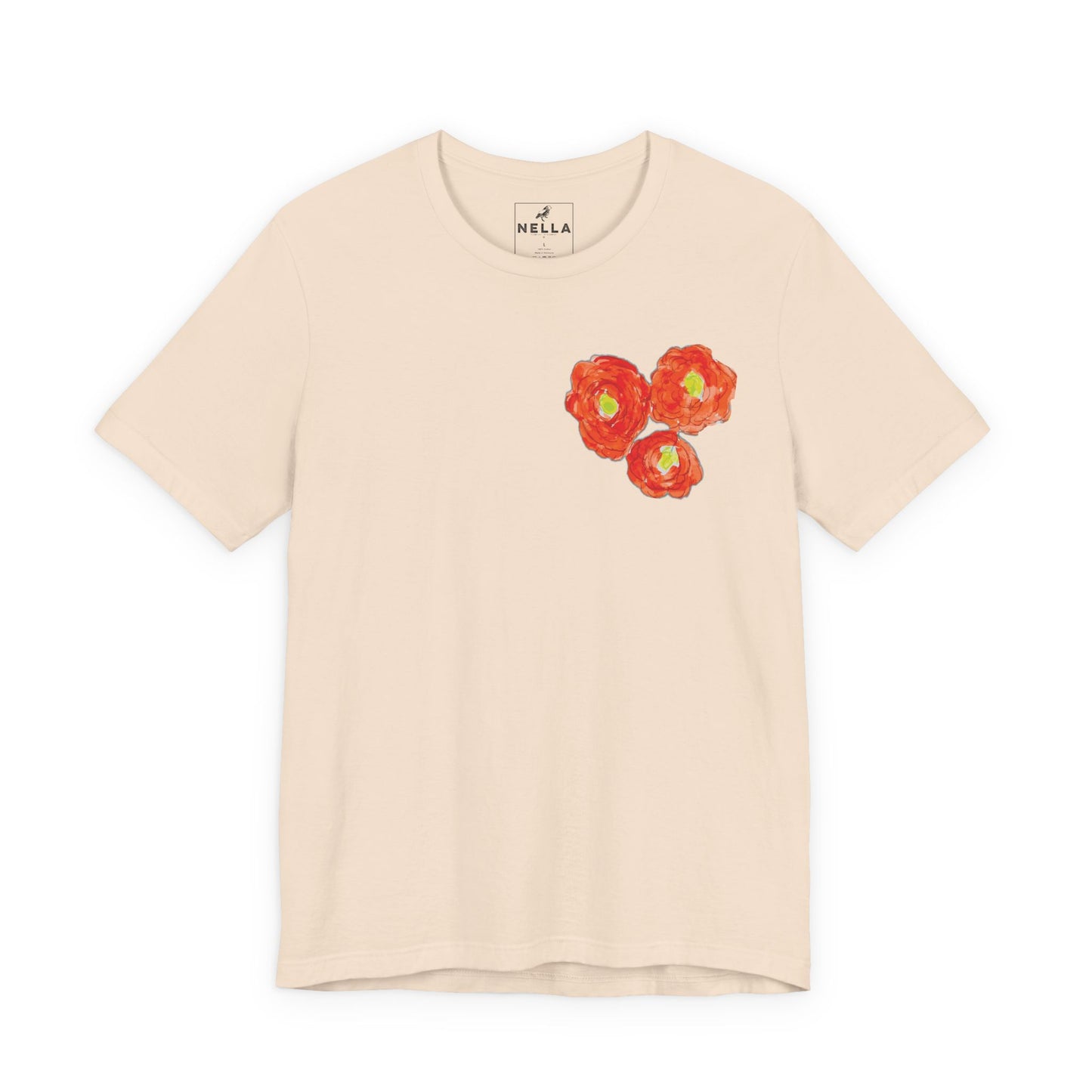 POPPY Unisex Jersey Short Sleeve Tee - Hart Flower print