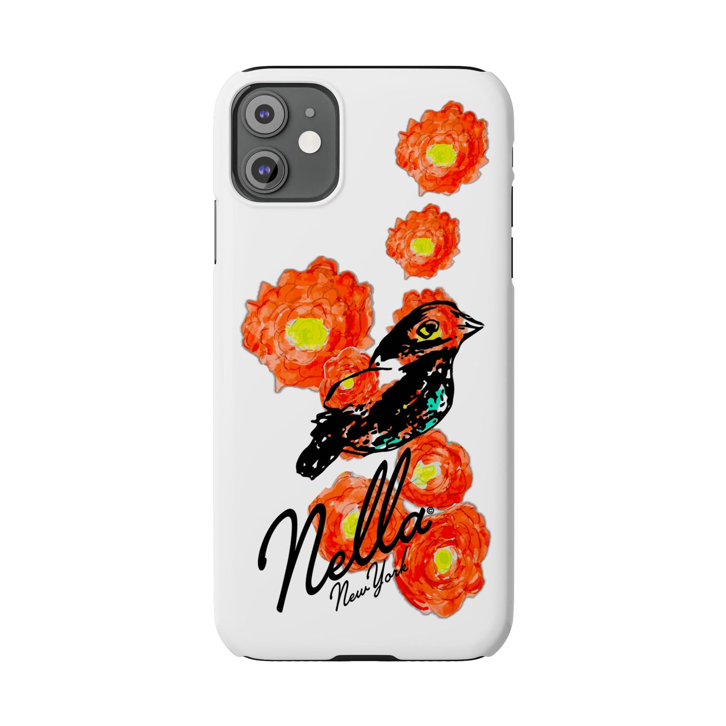 Slim Phone Cases with Floral Bird Design | Cute Phone Cover, Nature Lover Gift, Trendy Accessory for Women, Stylish Mobile Case, Nella [...]