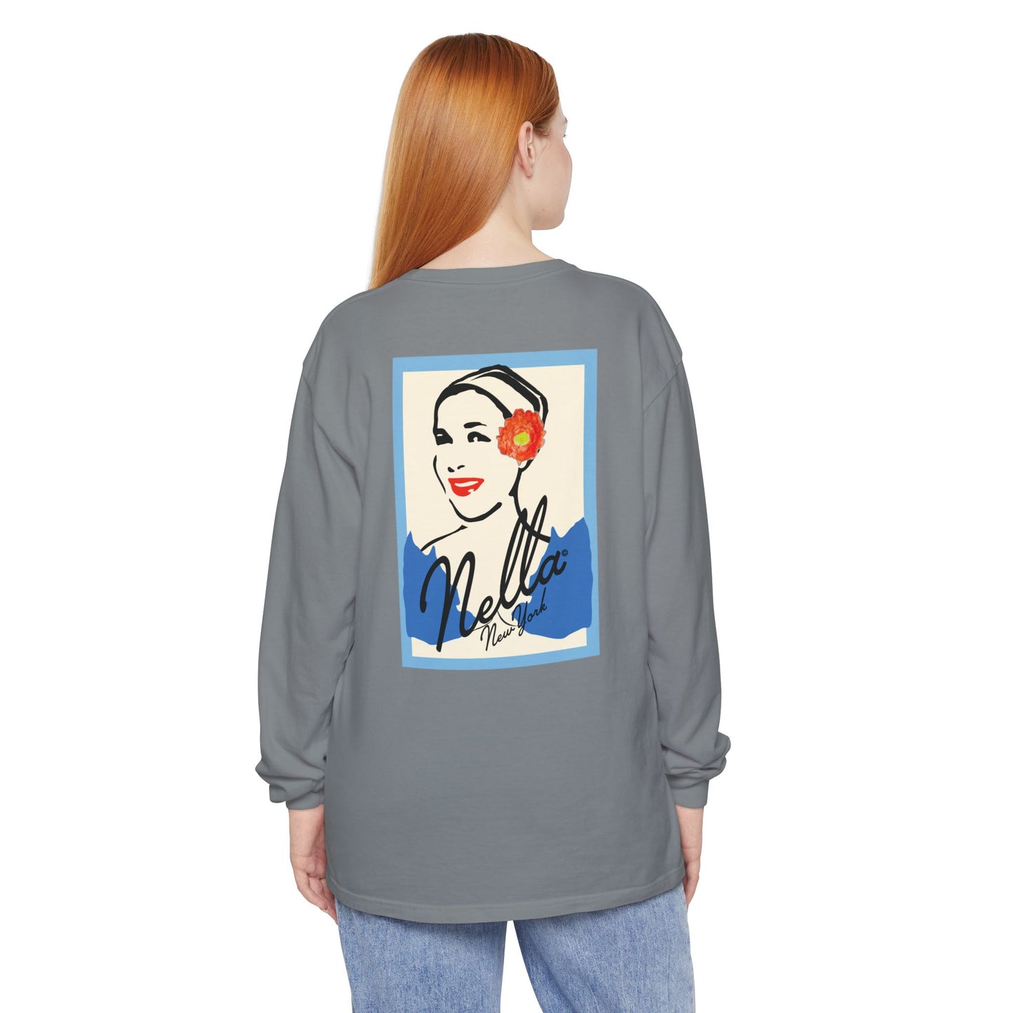 SWEETEST NELLA  Unisex Garment-dyed Long Sleeve T-Shirt