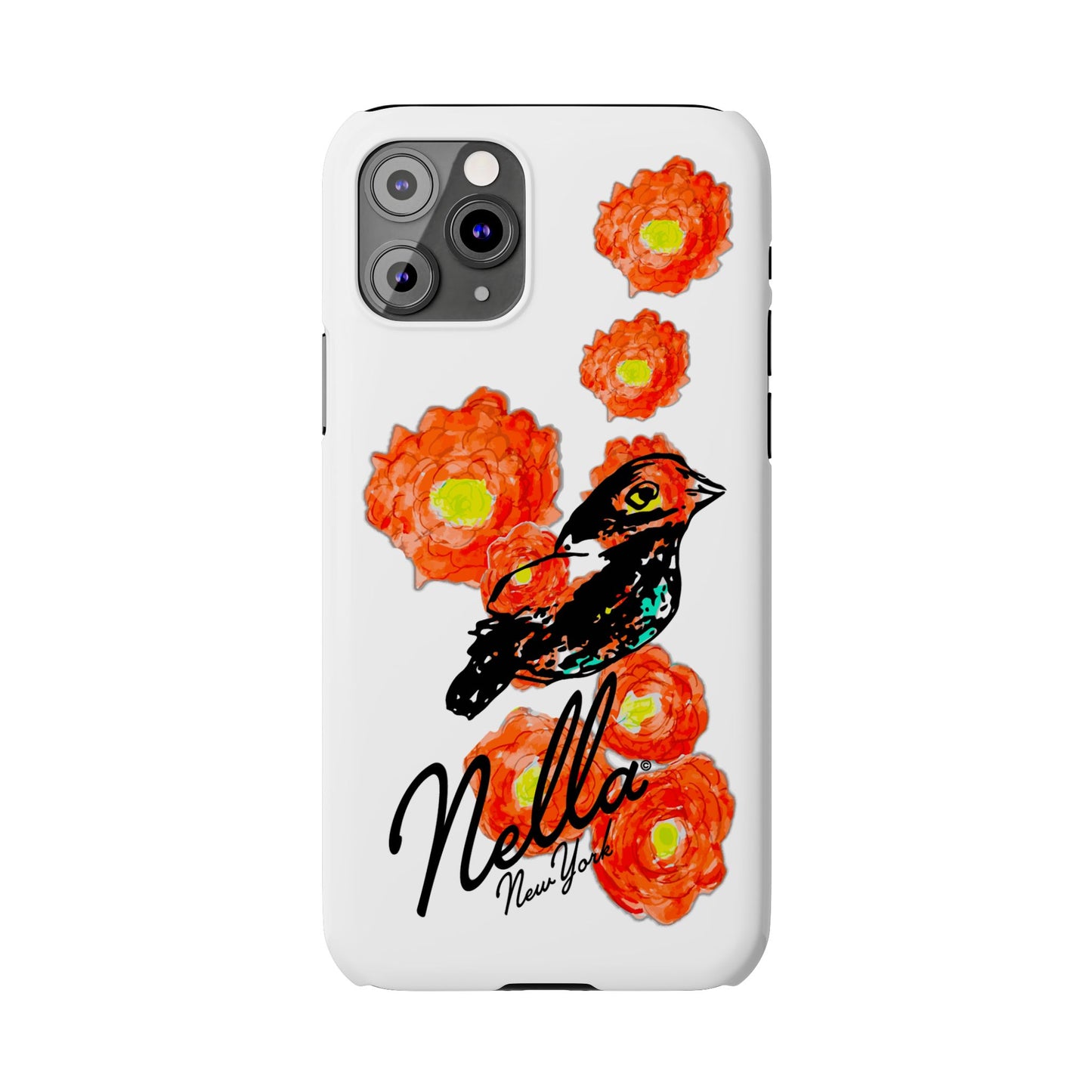 Slim Phone Cases with Floral Bird Design | Cute Phone Cover, Nature Lover Gift, Trendy Accessory for Women, Stylish Mobile Case, Nella [...]
