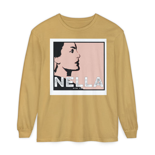 SWEET NELLA for CARING KIND Unisex Garment-dyed Long Sleeve T-Shirt