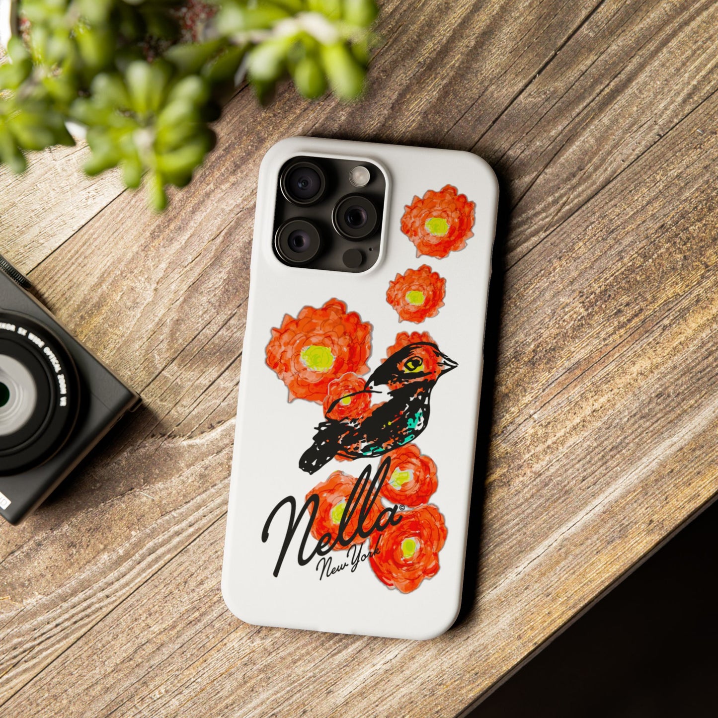 Slim Phone Cases with Floral Bird Design | Cute Phone Cover, Nature Lover Gift, Trendy Accessory for Women, Stylish Mobile Case, Nella [...]