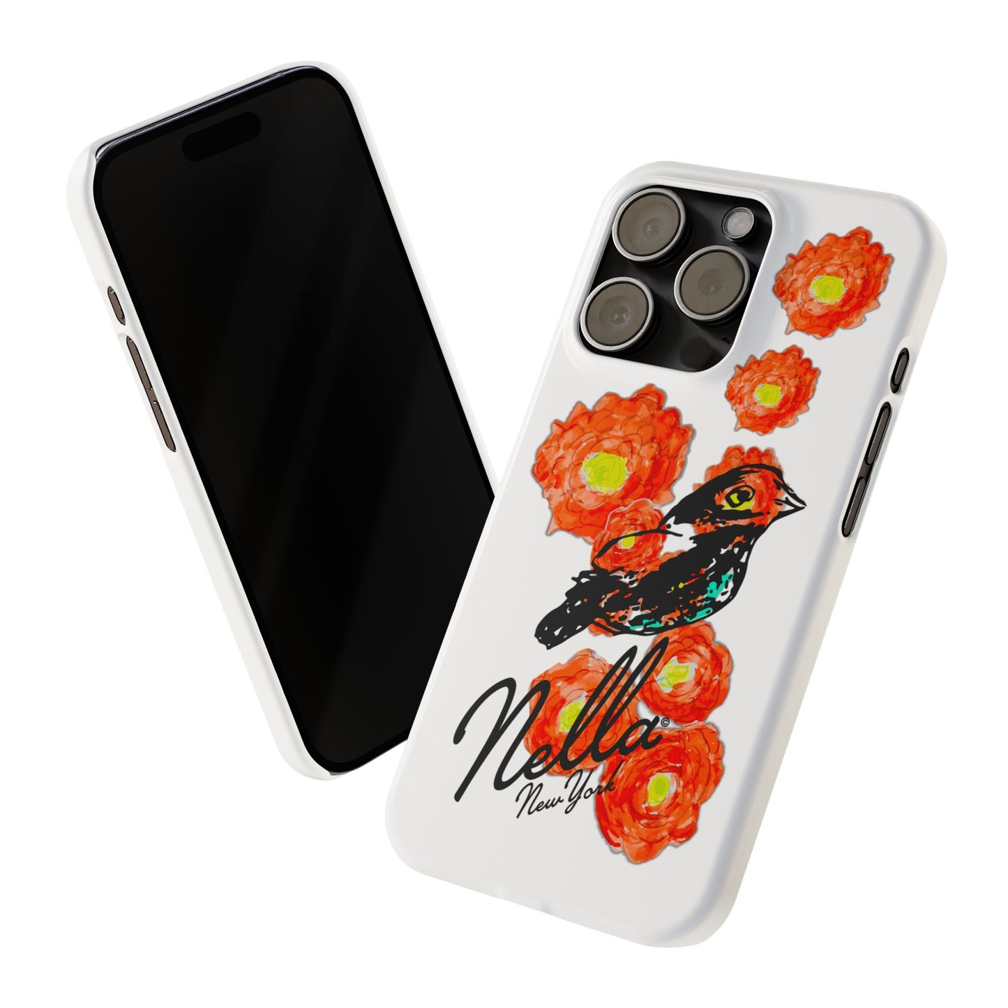 Slim Phone Cases with Floral Bird Design | Cute Phone Cover, Nature Lover Gift, Trendy Accessory for Women, Stylish Mobile Case, Nella [...]