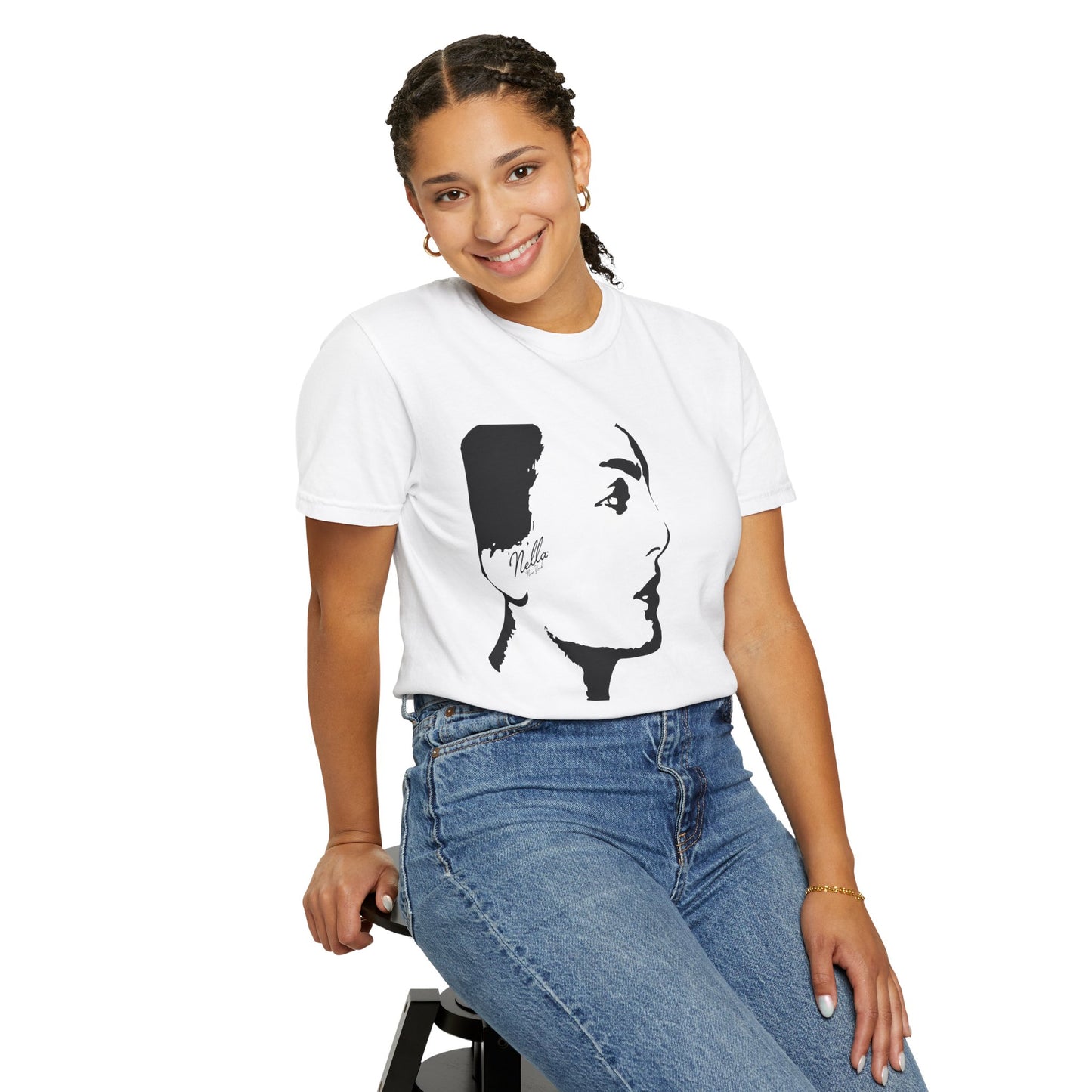 NELLA "FACE FORWARD" Unisex T-Shirt, Casual Wear, Gift for Her, Spring Apparel, Art Tee, Summer Style, Birthday Present