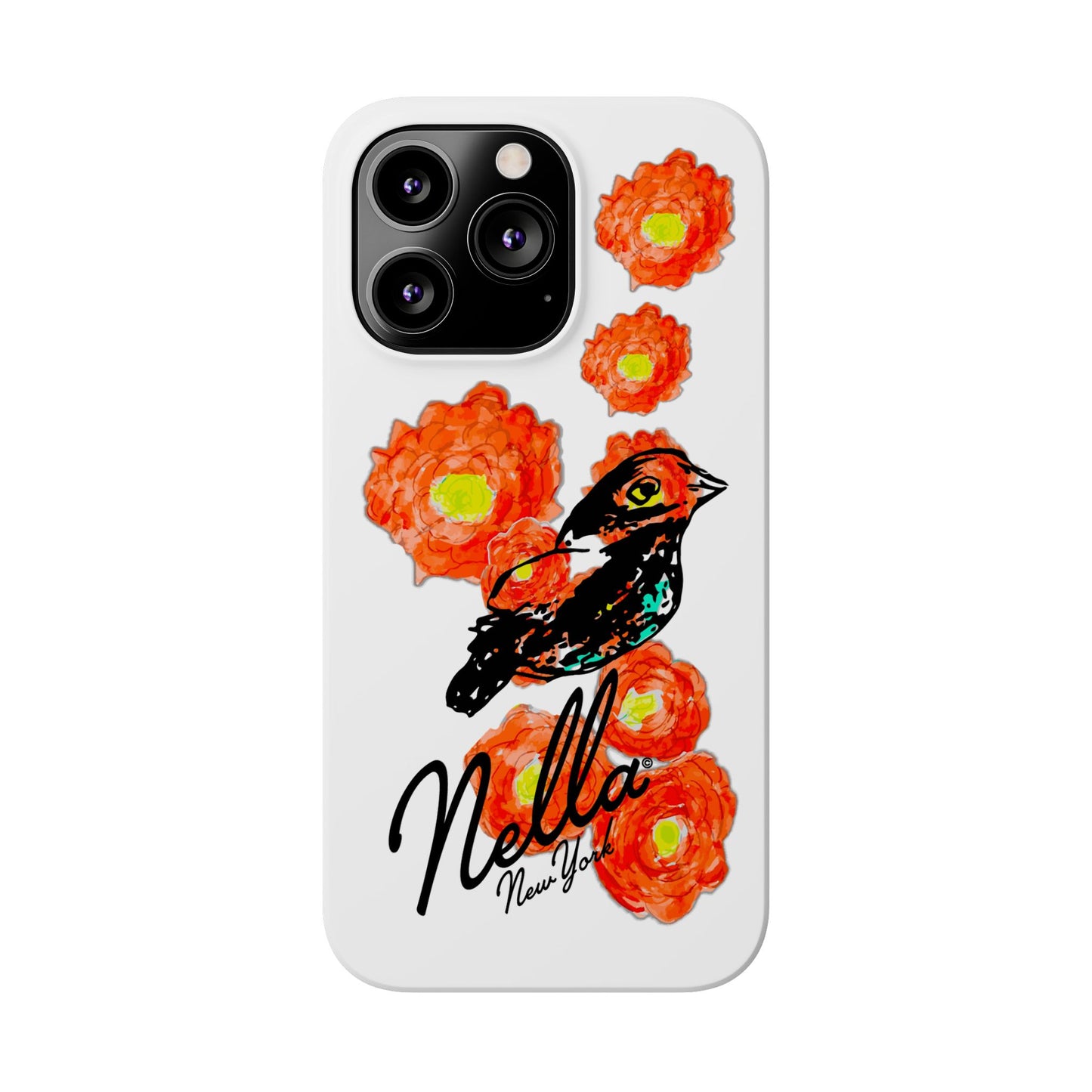 Slim Phone Cases with Floral Bird Design | Cute Phone Cover, Nature Lover Gift, Trendy Accessory for Women, Stylish Mobile Case, Nella [...]