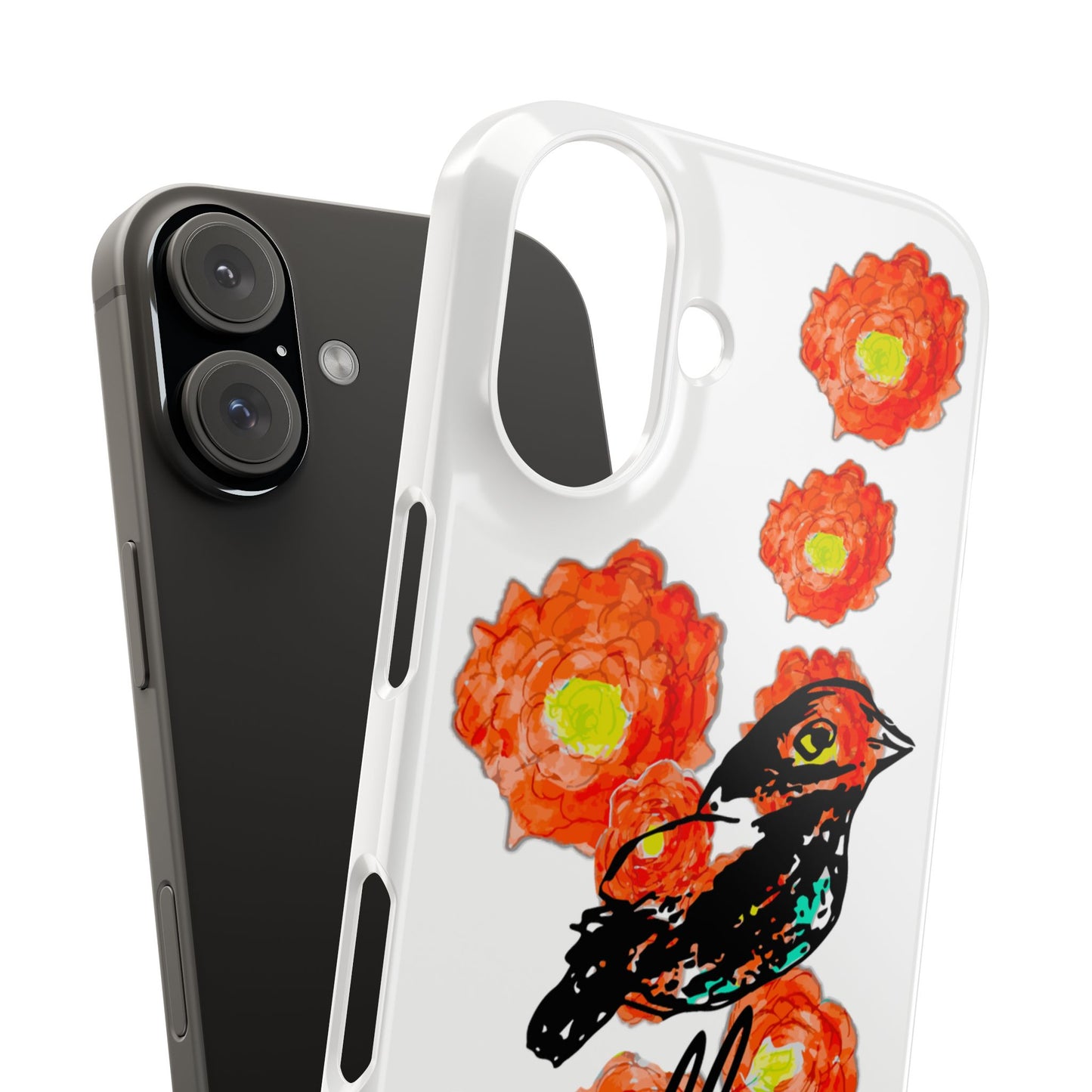 Slim Phone Cases with Floral Bird Design | Cute Phone Cover, Nature Lover Gift, Trendy Accessory for Women, Stylish Mobile Case, Nella [...]