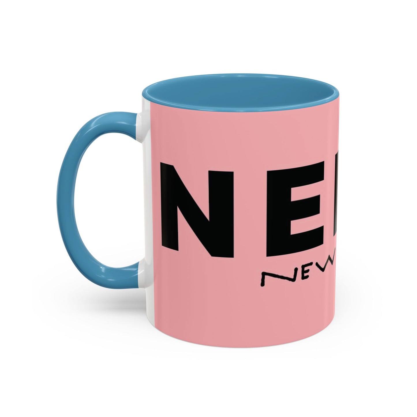 Mug - Artisanal Pink Coffee/Tea Mug with Bold Graphic Print - Gift Idea