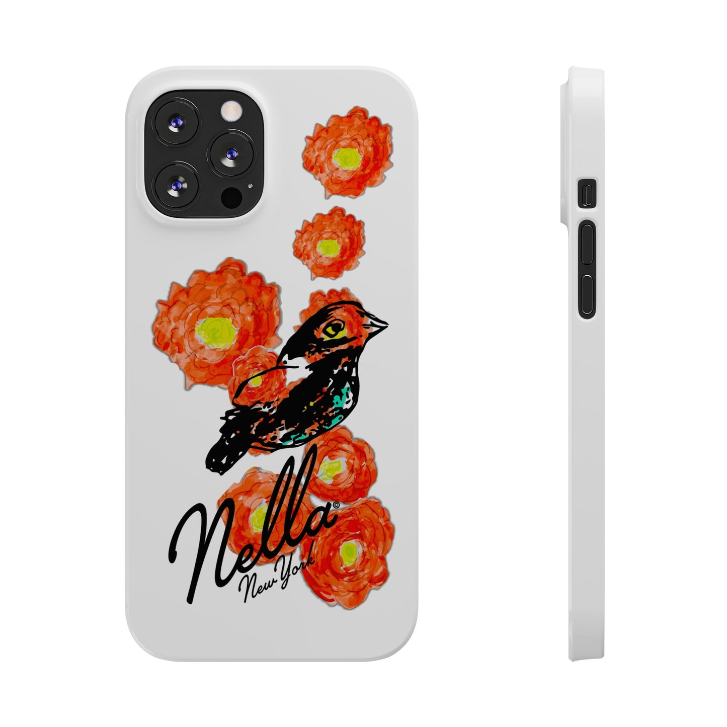 Slim Phone Cases with Floral Bird Design | Cute Phone Cover, Nature Lover Gift, Trendy Accessory for Women, Stylish Mobile Case, Nella [...]