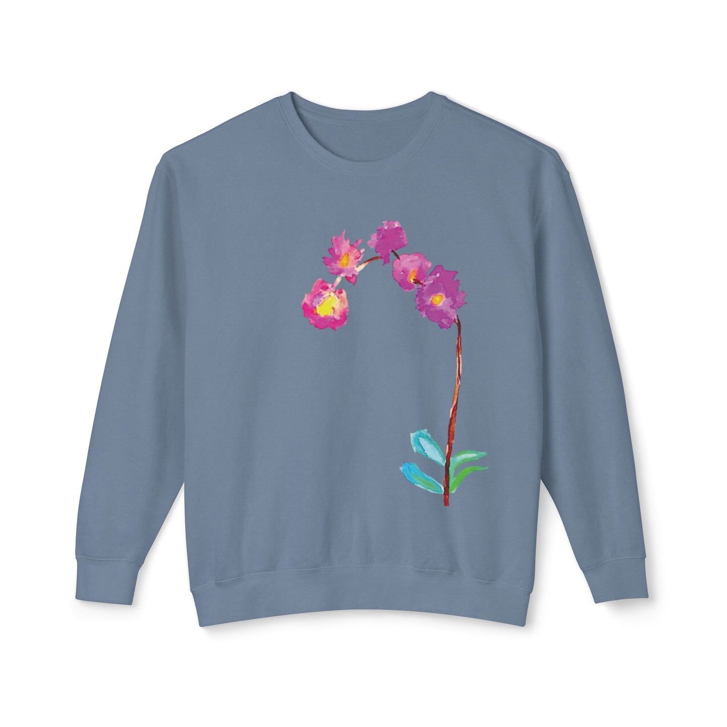 NELLA's ORCHID Art Crewneck Sweatshirt - Bold Statement for Indie Sleaze Style