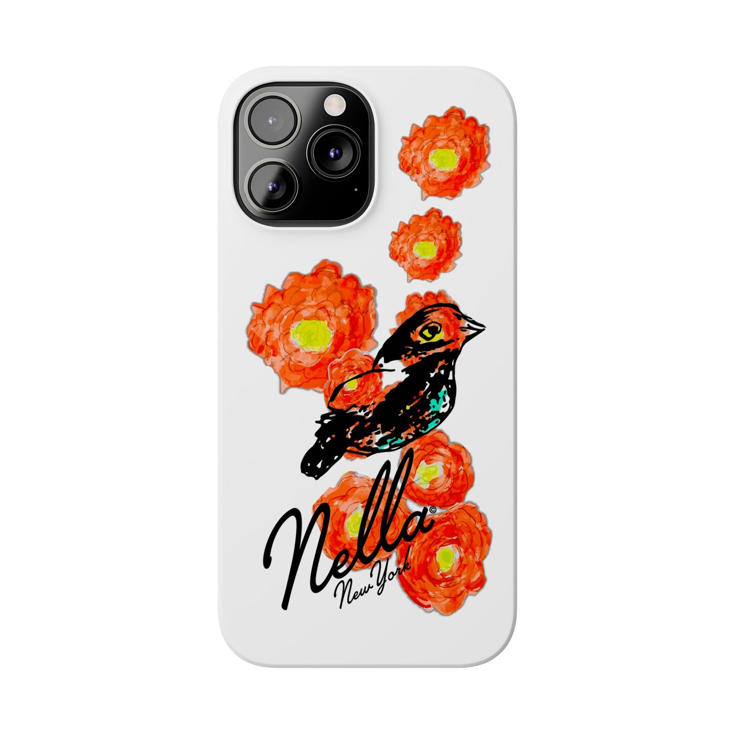 Slim Phone Cases with Floral Bird Design | Cute Phone Cover, Nature Lover Gift, Trendy Accessory for Women, Stylish Mobile Case, Nella [...]