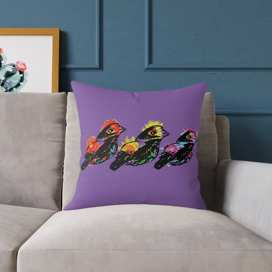 Colorful Bird Design Pillow, Vibrant Home Decor, Throw Pillow, Gift for Nature Lovers, Pillow for Living Room, Colorful Cushion