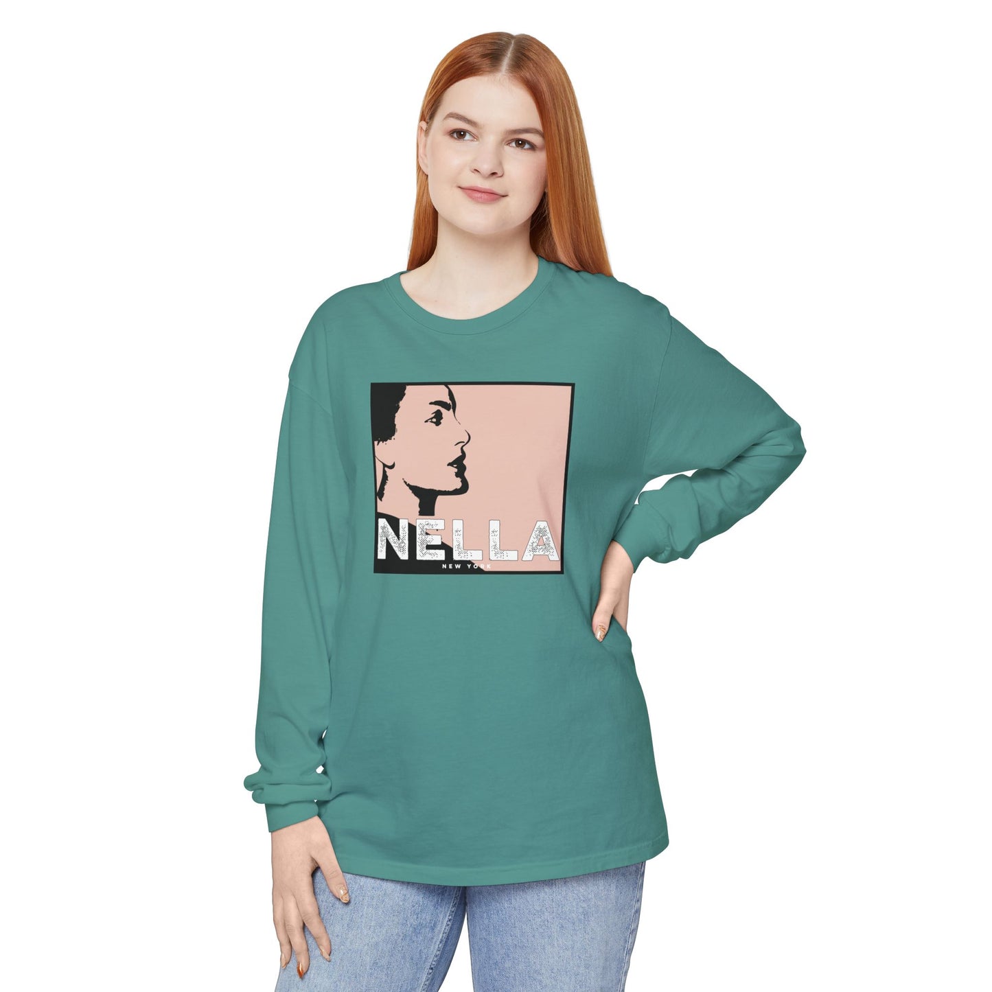 SWEET NELLA  Unisex Garment-dyed Long Sleeve T-Shirt