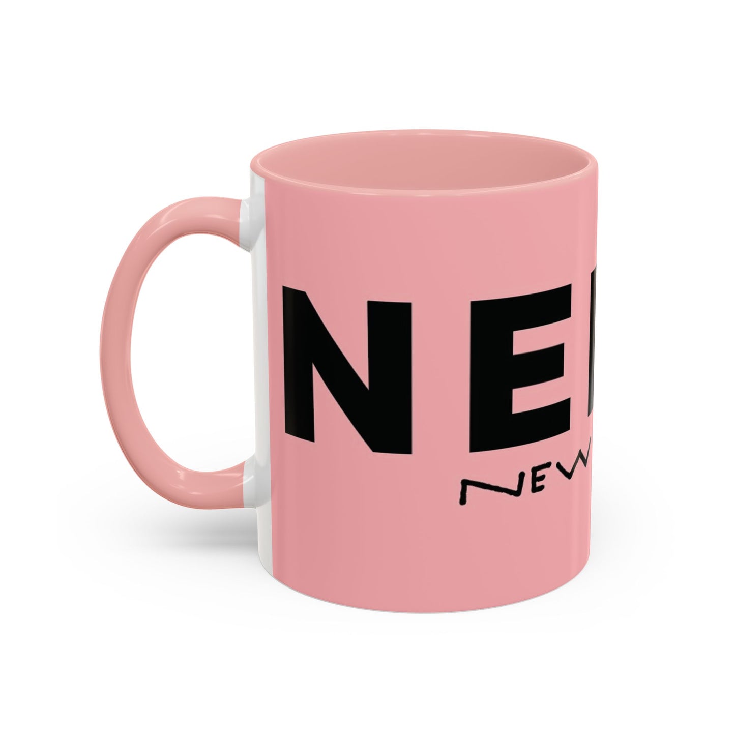 Mug - Artisanal Pink Coffee/Tea Mug with Bold Graphic Print - Gift Idea