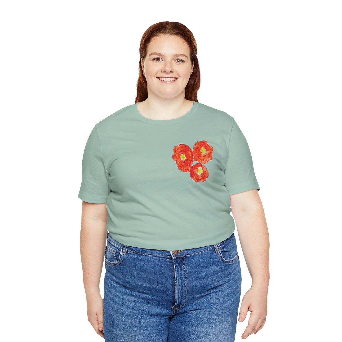 POPPY Unisex Jersey Short Sleeve Tee - Hart Flower print