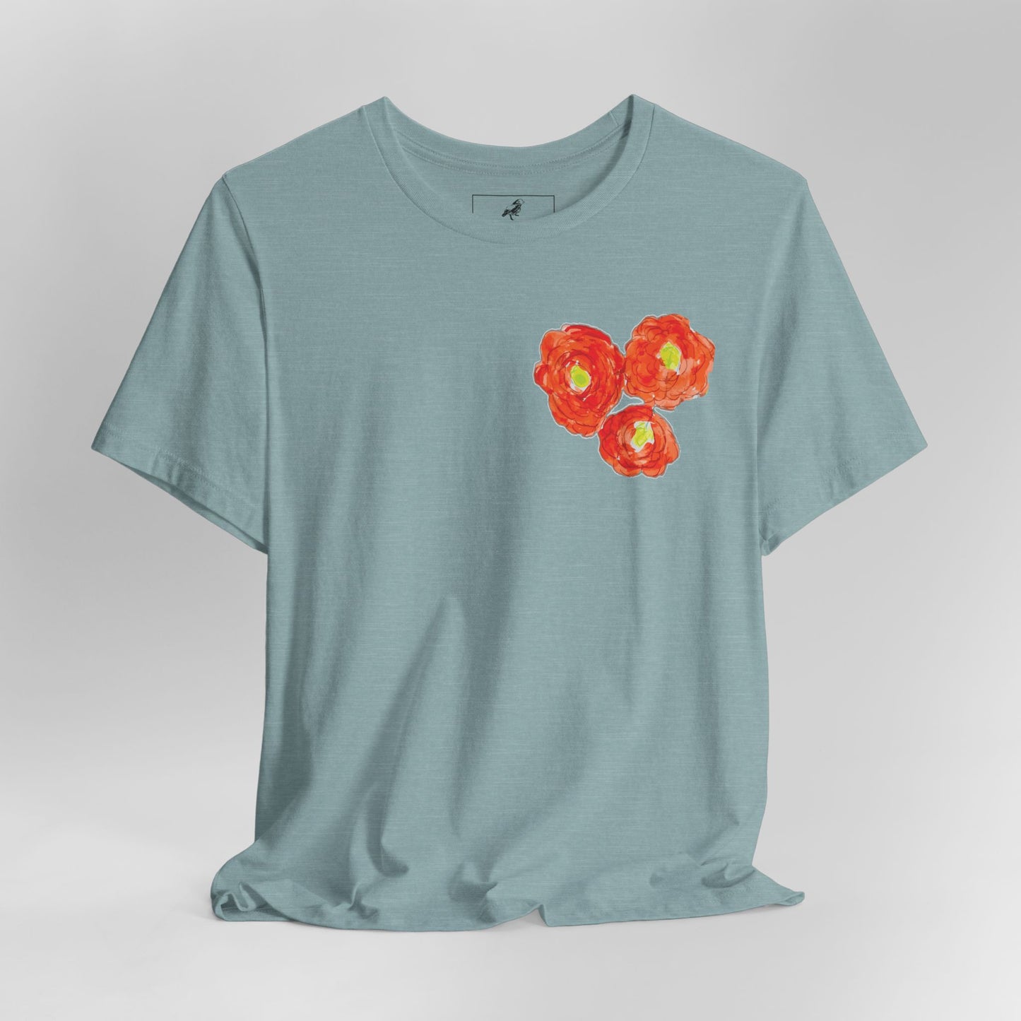 POPPY Unisex Jersey Short Sleeve Tee - Hart Flower print
