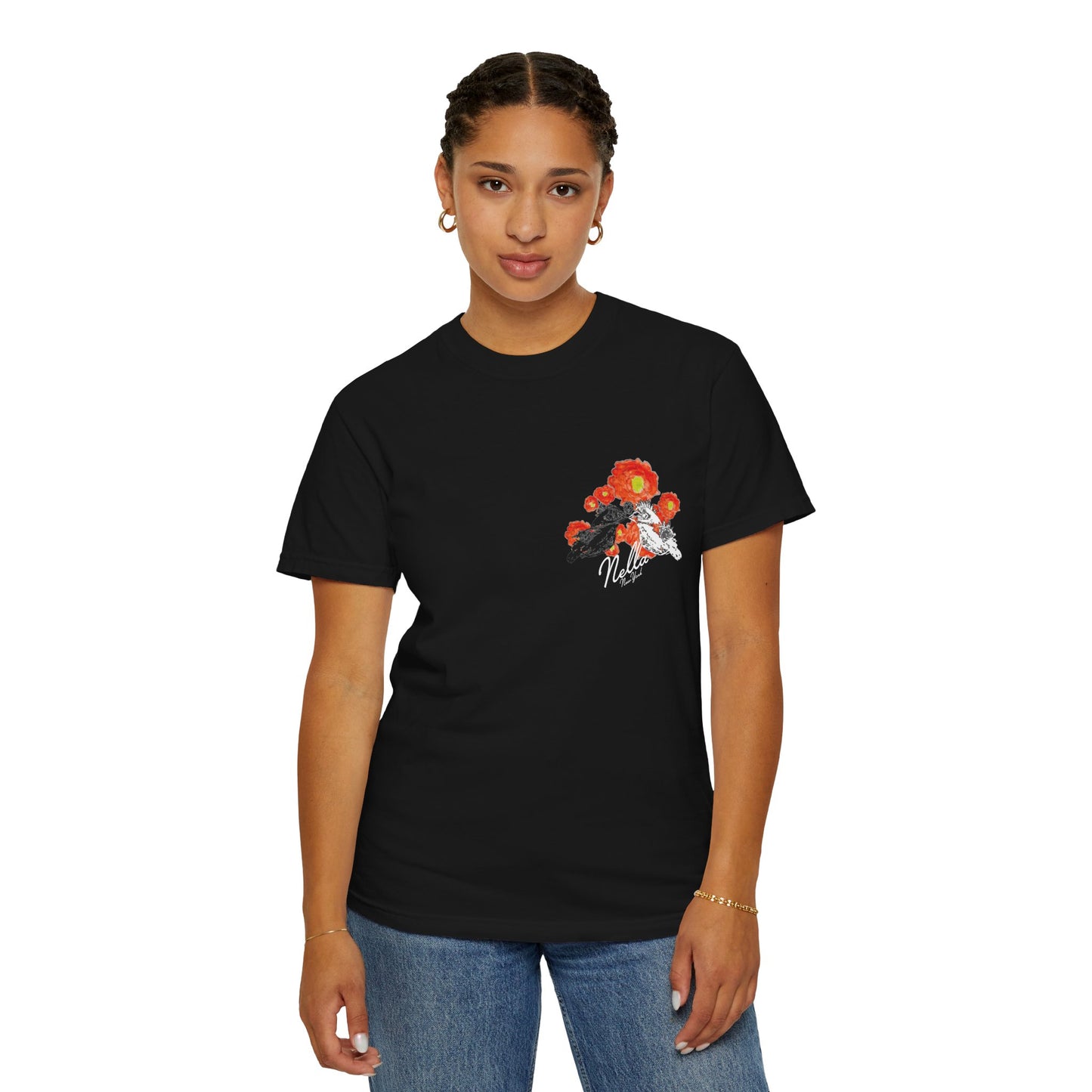 NELLA'S Stylish Floral T-Shirt, Artistic Apparel, Unique Gift for Him/Her, Summer Fashion, Casual Wear, Trendy Graphic Tee