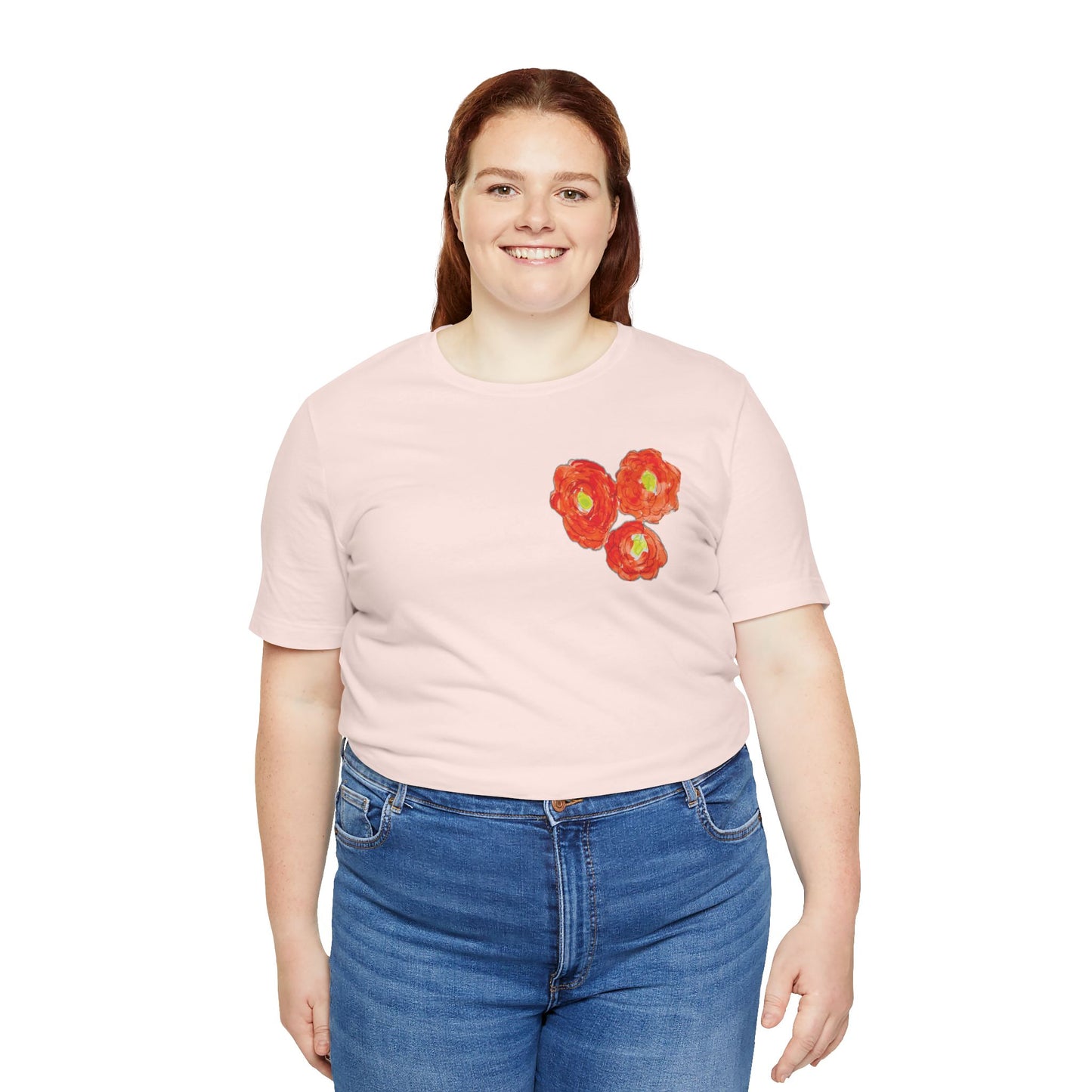 POPPY Unisex Jersey Short Sleeve Tee - Hart Flower print
