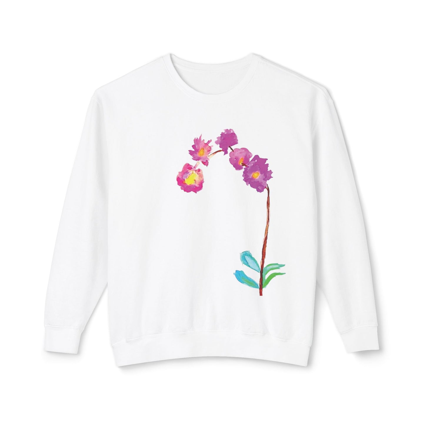 NELLA's ORCHID Art Crewneck Sweatshirt - Bold Statement for Indie Sleaze Style