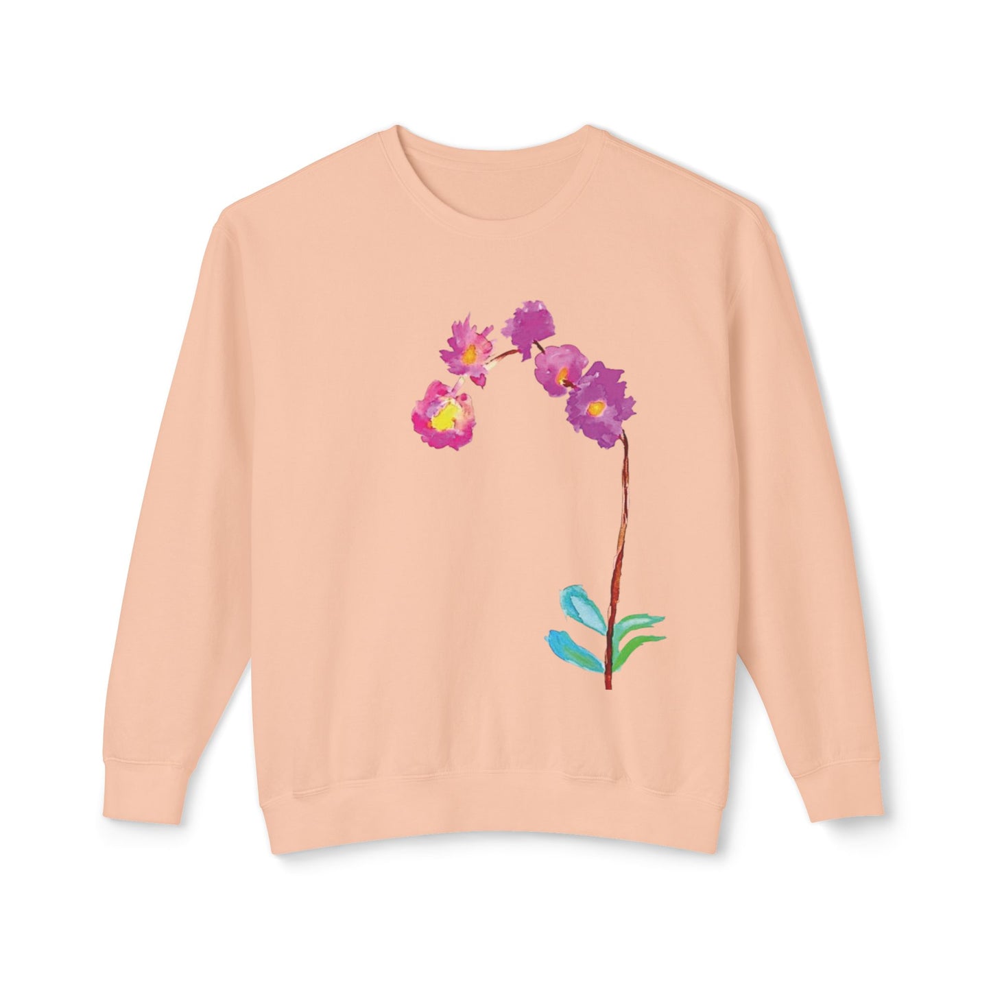 NELLA's ORCHID Art Crewneck Sweatshirt - Bold Statement for Indie Sleaze Style